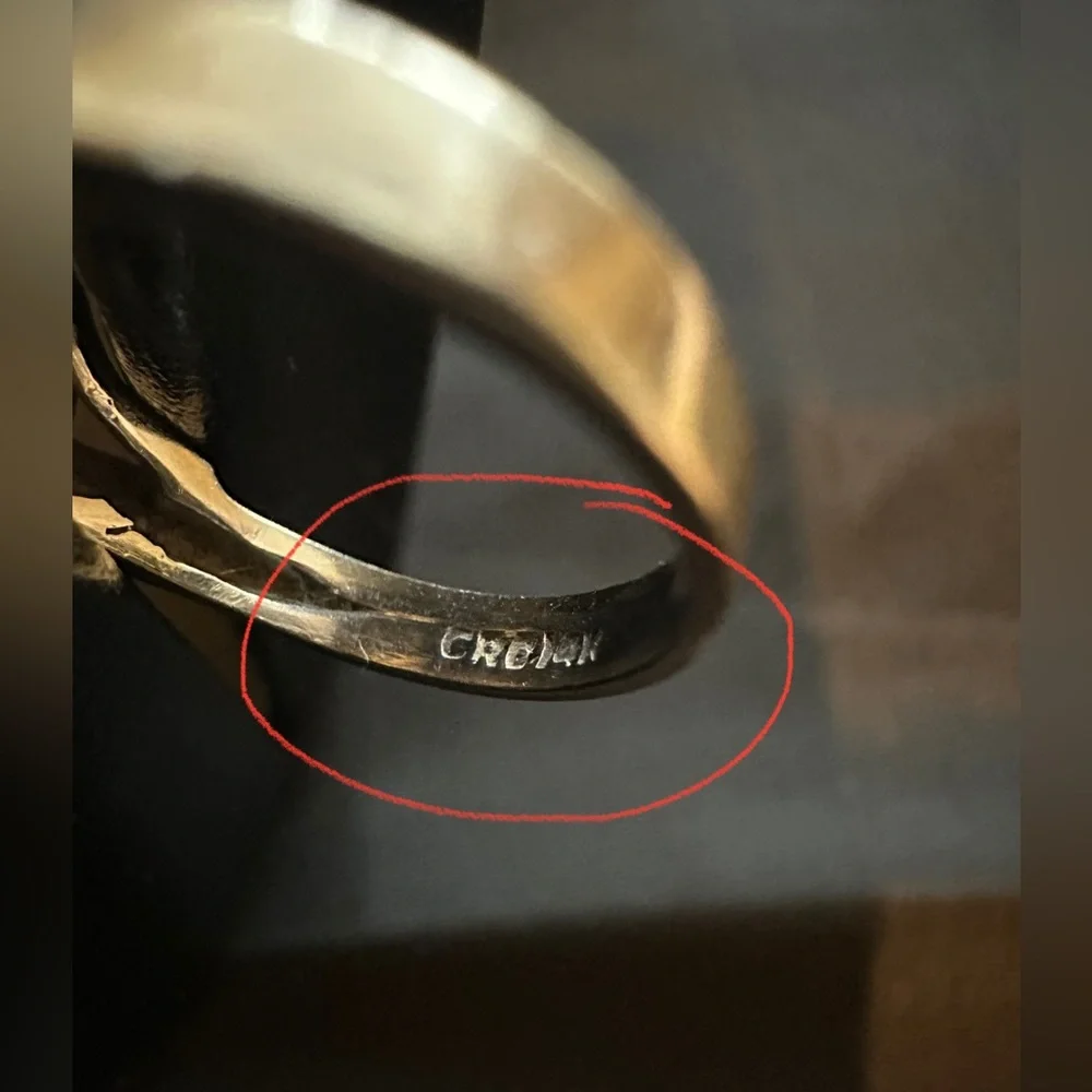 14k White Gold Diamond Ring Size 5 1/2 - Picture 10 of 13